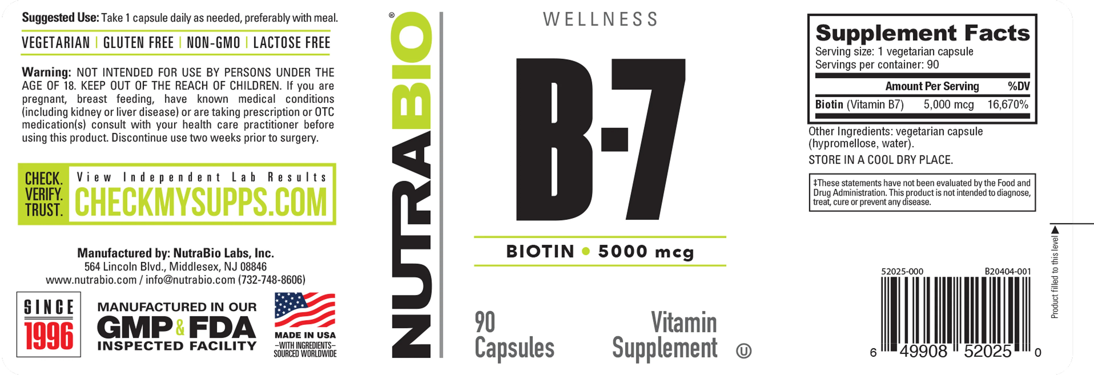 Biotin (B-7)(5000mcg) - Image 3